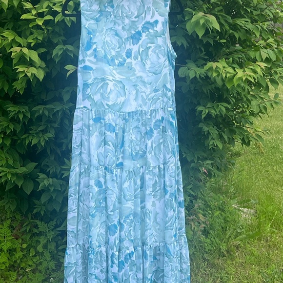 Calvin Klein Light Blue Floral Maxi Dress - Picture 7 of 7